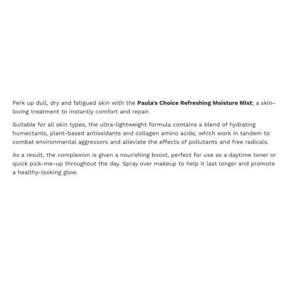 PAULA’S CHOICE Skincare Refreshing Moisture Mist - Picture 5 of 8